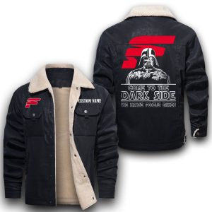 Come To The Dark Side Star War FOCUS Bikes Leather Jacket With Velvet Inside, Winter Outer Wear For Men And Women