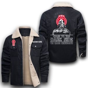 Come To The Dark Side Star War Kenworth Leather Jacket With Velvet Inside, Winter Outer Wear For Men And Women