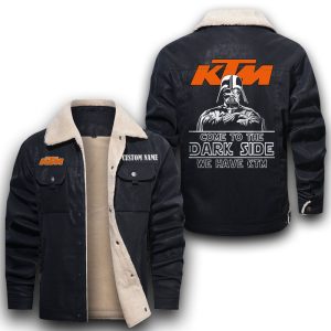 Come To The Dark Side Star War KTM Leather Jacket With Velvet Inside, Winter Outer Wear For Men And Women