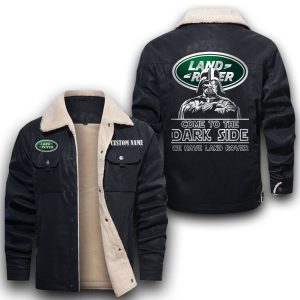 Come To The Dark Side Star War Land Rover Leather Jacket With Velvet Inside, Winter Outer Wear For Men And Women