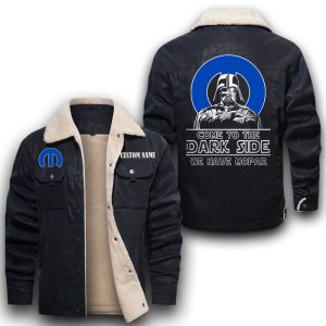 Come To The Dark Side Star War Mopar Leather Jacket With Velvet Inside, Winter Outer Wear For Men And Women