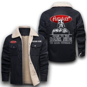 Come To The Dark Side Star War Peterbilt Leather Jacket With Velvet Inside, Winter Outer Wear For Men And Women