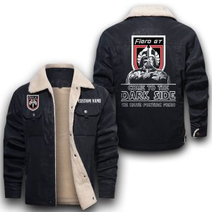 Come To The Dark Side Star War Pontiac Fiero Leather Jacket With Velvet Inside, Winter Outer Wear For Men And Women