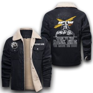 Come To The Dark Side Star War Ski Doo Leather Jacket With Velvet Inside, Winter Outer Wear For Men And Women