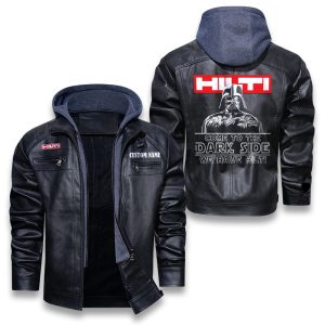 Come To The Dark Side Star War Hilti Removable Hood Leather Jacket, Winter Outer Wear For Men And Women