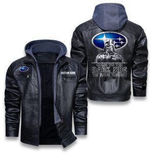 Come To The Dark Side Star War Subaru Removable Hood Leather Jacket, Winter Outer Wear For Men And Women