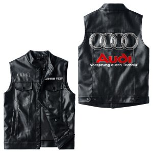 Custom Name Audi Logo Logo Leather Vest For Men And Women