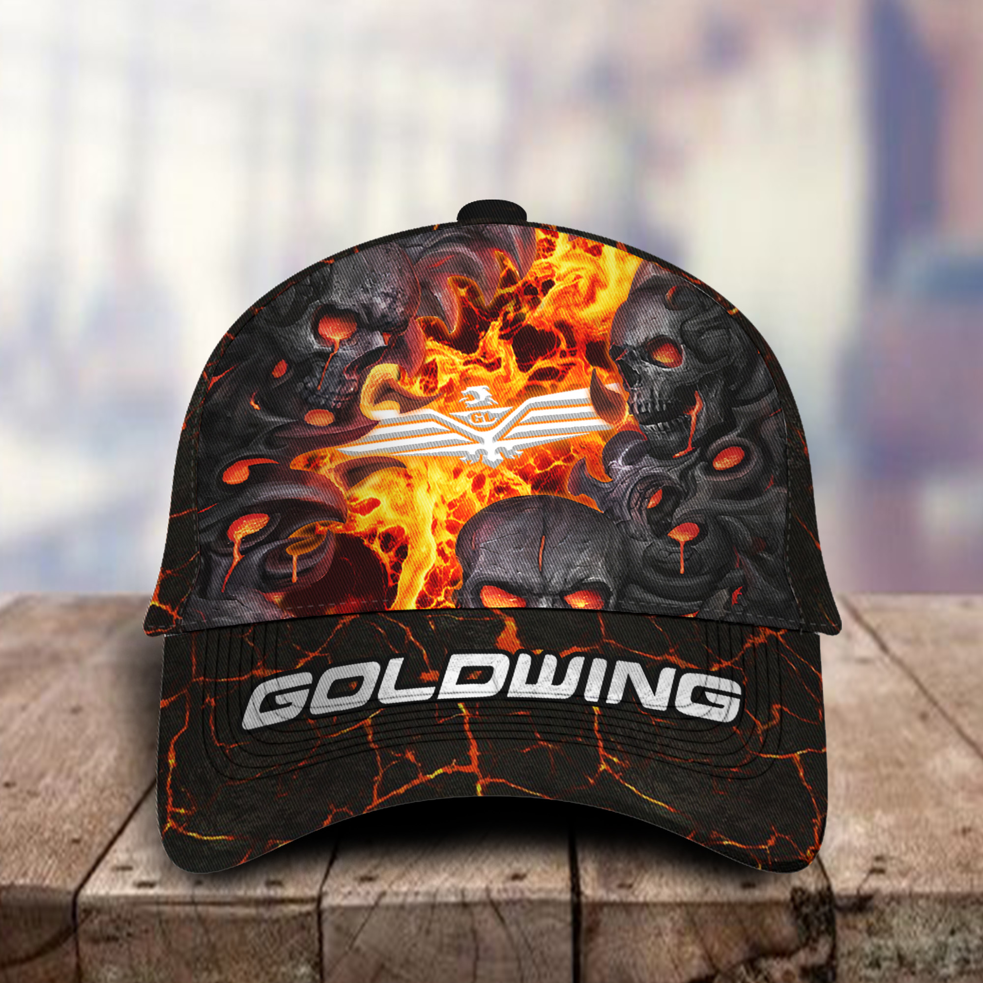 Goldwing 3D Classic Cap Skull Fire Car Motor Brand Hats – Vetigoti