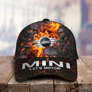 Minicooper 3D Classic Cap Skull Fire Car Motor Brand Hats