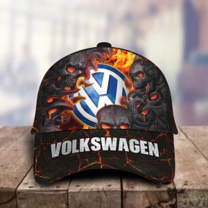 Volkswagen 3D Classic Cap Skull Fire Car Motor Brand Hats