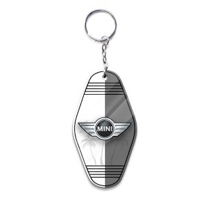 Minicooper Personalized Acrylic Keychain Custom Name Car Logo For Men Women