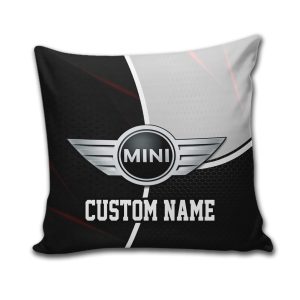 Minicooper logo Custom Name Square Pillow Gift for Men Women