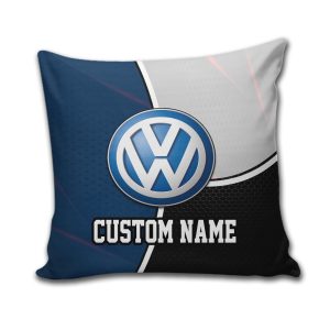 Volkswagen logo Custom Name Square Pillow Gift for Men Women