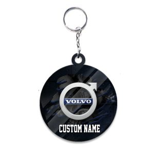 Volvo Skull Custome Name Car Truck Personalized Acrylic Keychain