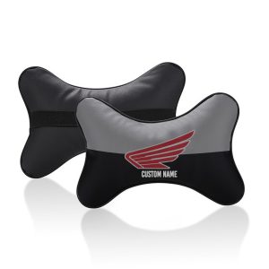 Honda Motor Logo 3D Car Headrest Neck Pillow Custom Name for Men Women