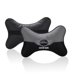 Minicooper Logo 3D Car Headrest Neck Pillow Custom Name for Men Women