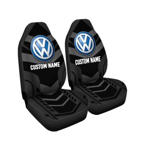 Volkswagen Logo Custom Name Car Seat Cover for Driver Men Women